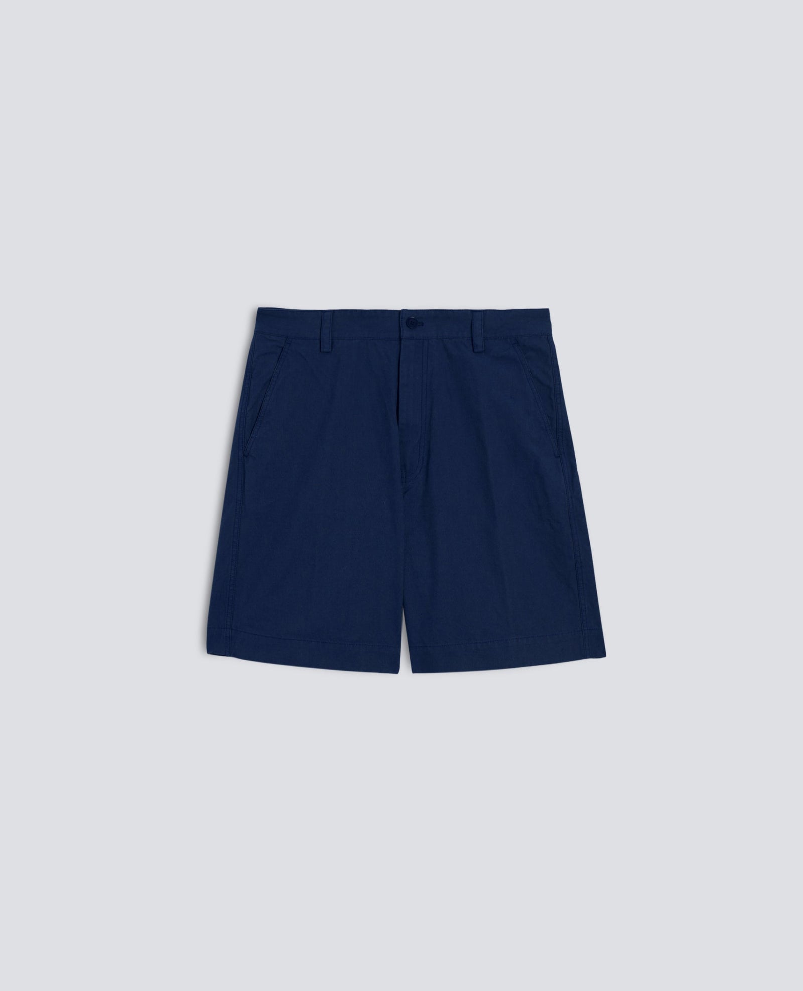 Bermuda In Canvas Di Cotone Tinto Pezza Inchiostro