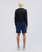 Bermuda In Canvas Di Cotone Tinto Pezza Inchiostro