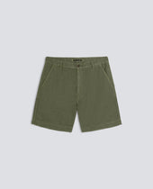 BERMUDA IN COTONE LINO FIAMMATO - VERDE