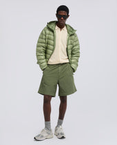 Bermuda In Cotone Lino Fiammato Verde