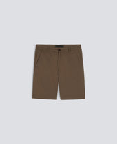 BERMUDA CHINO IN POPELINE DI COTONE E NYLON - MILITARE