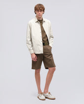Bermuda Chino In Popeline Di Cotone E Nylon Militare