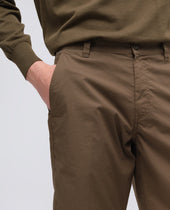 Bermuda Chino In Popeline Di Cotone E Nylon Militare