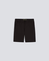 BERMUDA CHINO IN POPELINE DI COTONE E NYLON - NERO