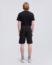 Bermuda Chino In Popeline Di Cotone E Nylon Nero