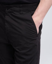 Bermuda Chino In Popeline Di Cotone E Nylon Nero