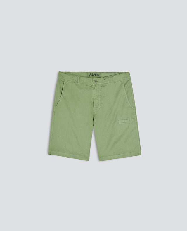 BERMUDA IN MICRO TWILL DI COTONE - PISTACCHIO