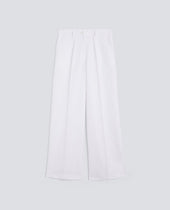 GARMENT-DYED COTTON LINEN GABARDINE TROUSERS