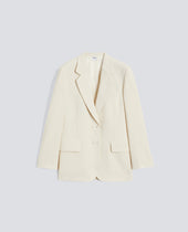Single Breasted Jacket In Polyester Triacetate Crepe Cady