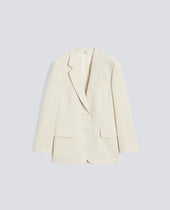 SINGLE-BREASTED JACKET IN POLYESTER TRIACETATE CREPE CADY