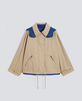 REVERSIBLE JACKET IN COTTON, POLYAMIDE AND NYLON TWILL