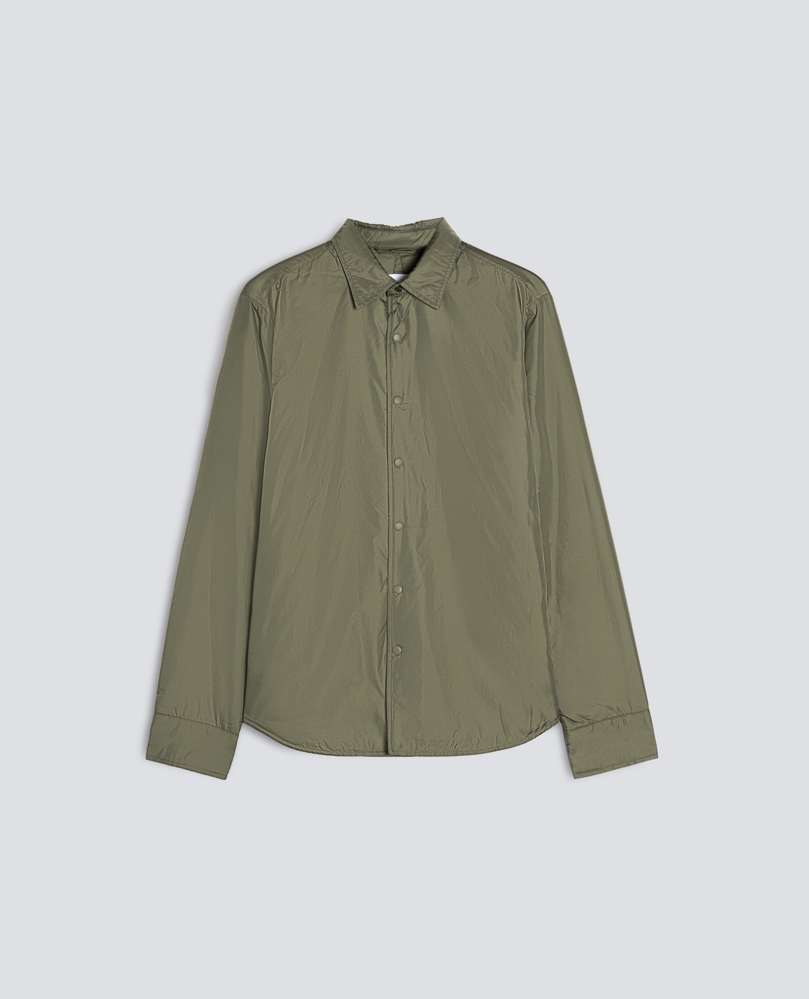 Camicia Imbottita In Nylon Leggero Oliva