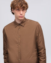 Camicia Imbottita In Nylon Leggero Biscotto