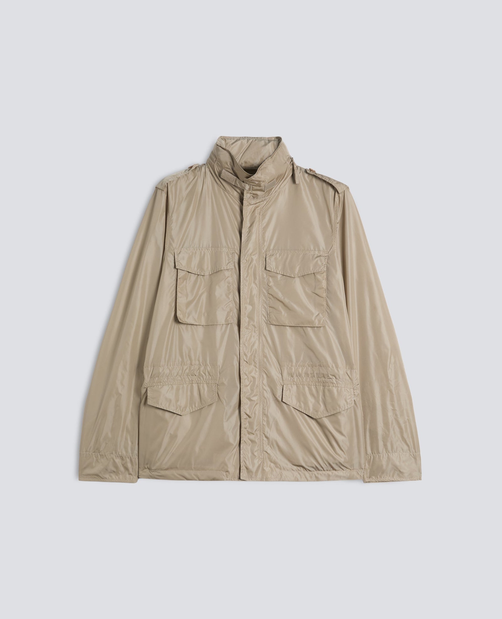 Giubbotto Mini Field In Nylon Con Cappuccio Staccabile Ghiaccio