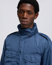 Giubbotto Mini Field In Nylon Con Cappuccio Staccabile Avio