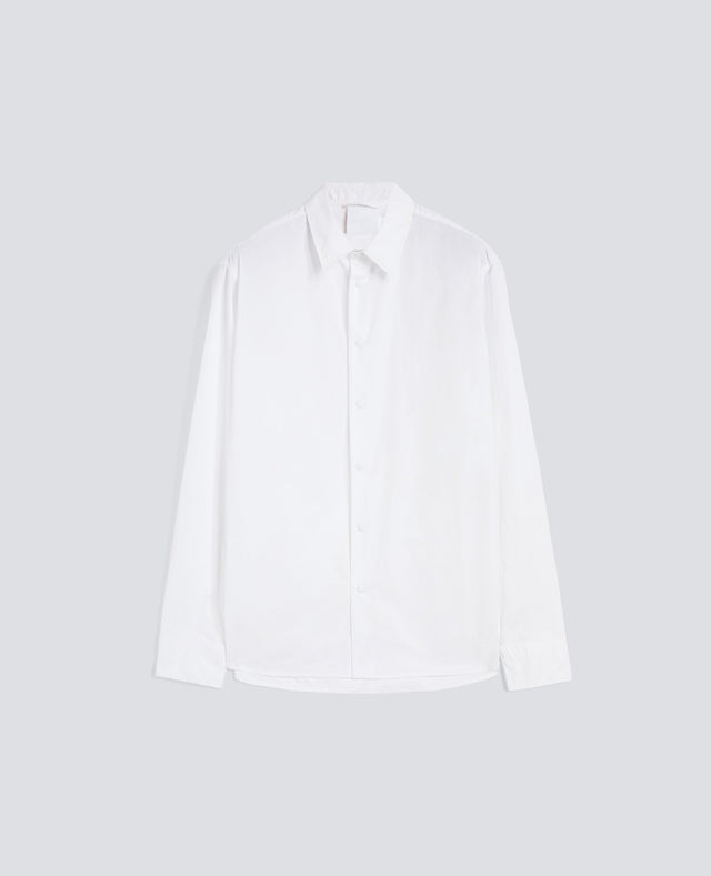 CAMICIA IN POLIESTERE E NYLON WATER REPELLENT - BIANCO
