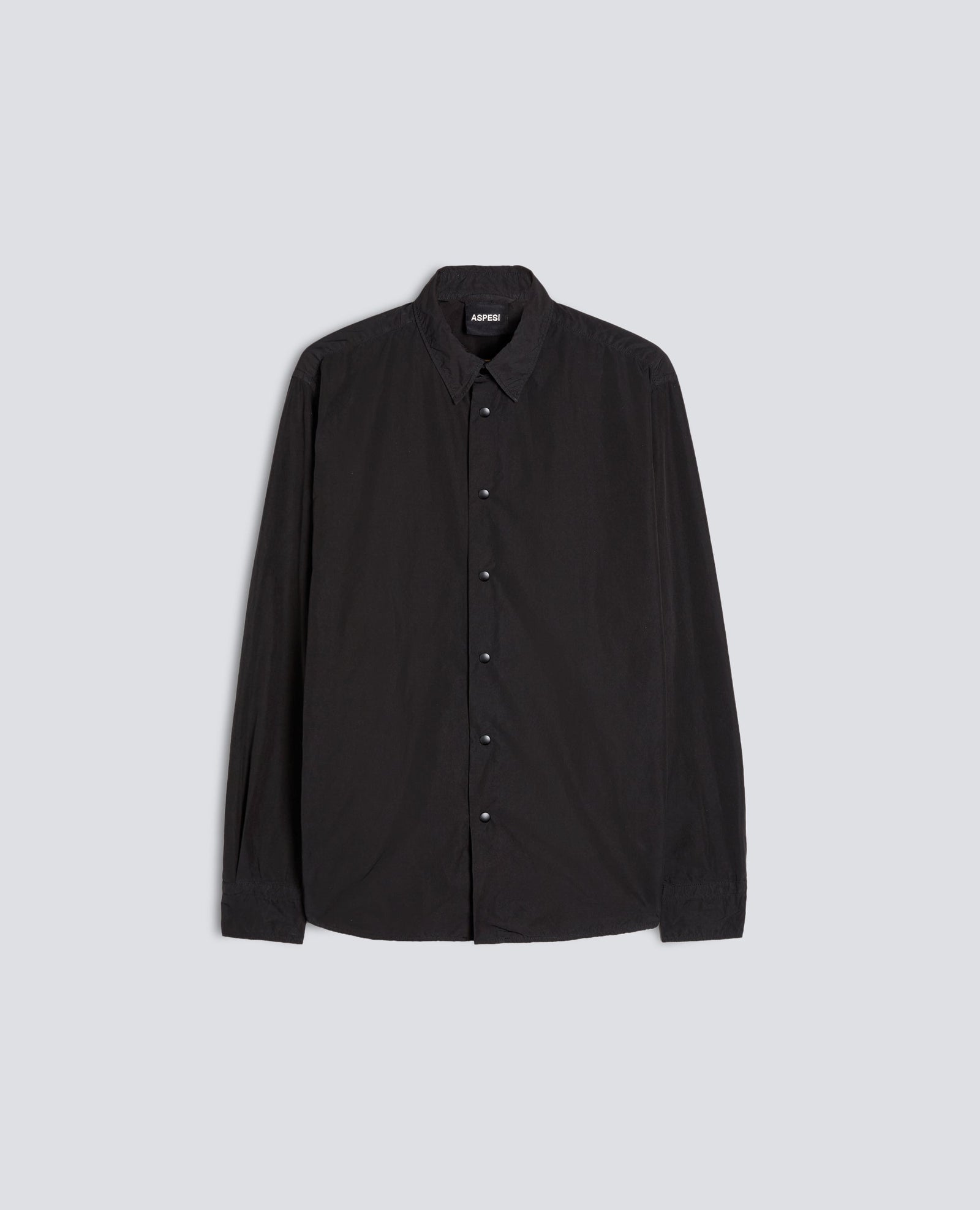 Camicia In Poliestere E Nylon Water Repellent Nero