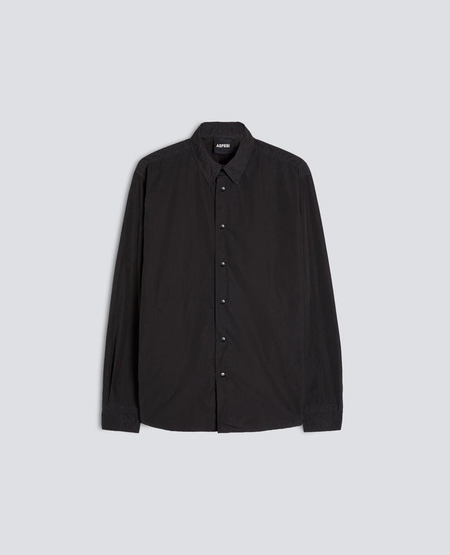 CAMICIA IN POLIESTERE E NYLON WATER REPELLENT - NERO