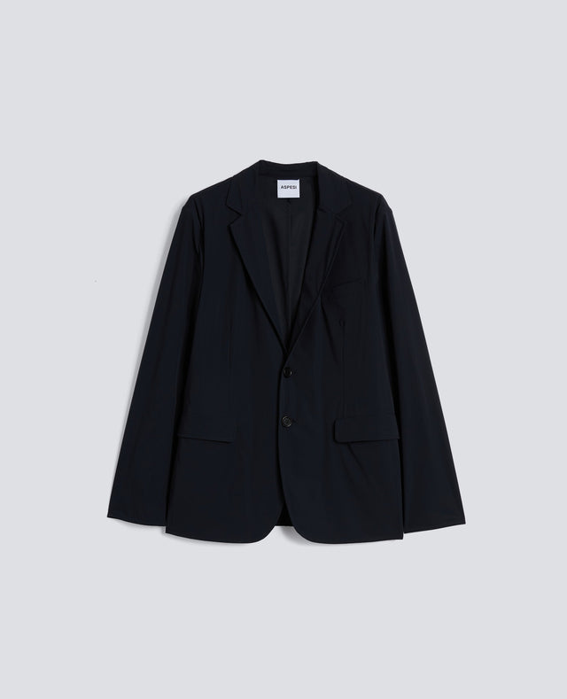 BLAZER IN NYLON STRETCH - NAVY