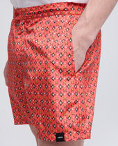 Costume In Poliestere Stampato Water Repellent Stamp Arancio