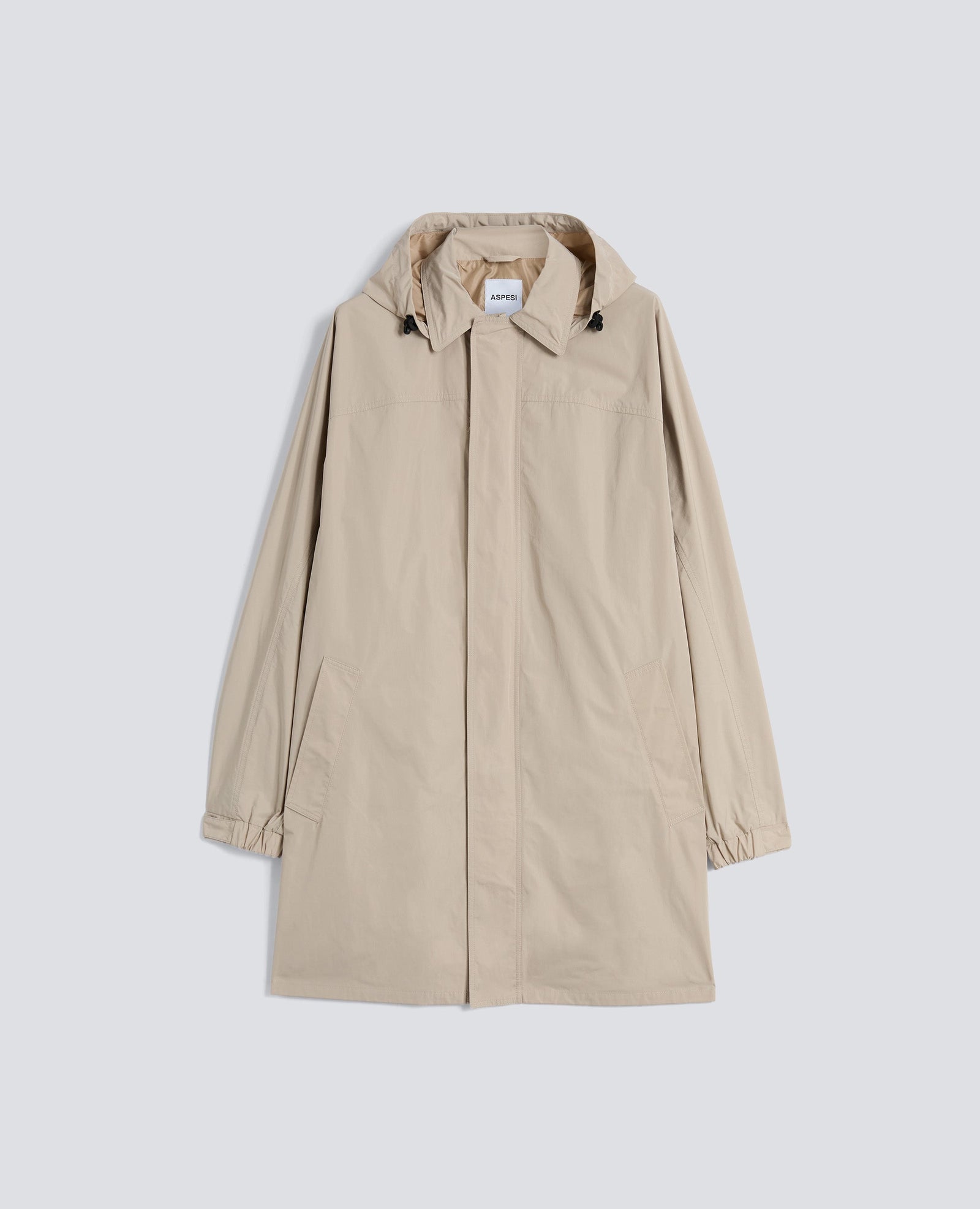 Impermeabile Realizzato In Taffetas Di Poliestere Beige