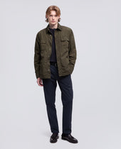 Camicia Sfoderata In Poly Nylon Compatto Militare