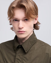 Camicia Sfoderata In Poly Nylon Compatto Militare
