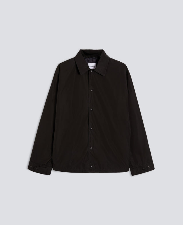 CAMICIA IN TAFFETA FODERATA IN NYLON LEGGERO - NERO