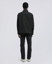 Camicia In Taffeta Foderata In Nylon Leggero Nero