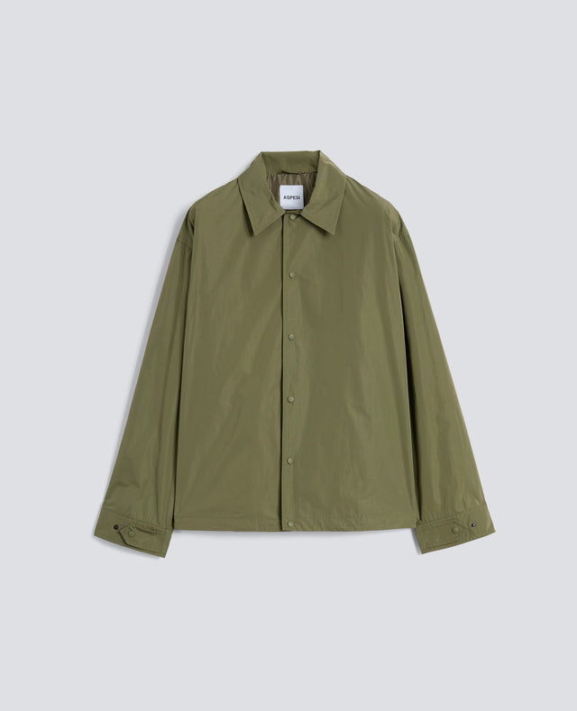 CAMICIA IN TAFFETA FODERATA IN NYLON LEGGERO - VERDE