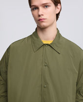 Camicia In Taffeta Foderata In Nylon Leggero Verde