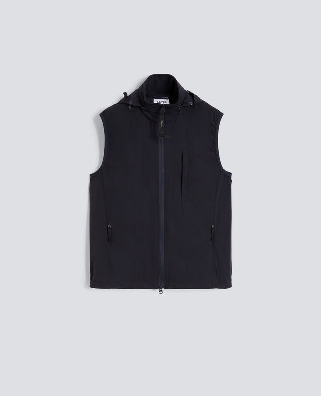 GILET SFODERATO IN NYLON STRETCH - NAVY