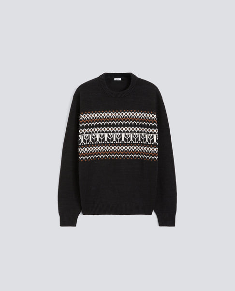 CREWNECK SWEATER IN COTTON, HEMP AND WOOL BLEND
