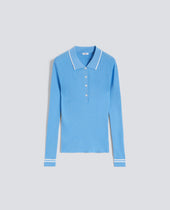 Long Sleeved Polo Shirt Made Of Pure Cotton Yarn