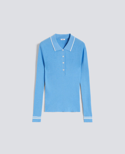 Long Sleeved Polo Shirt Made Of Pure Cotton Yarn
