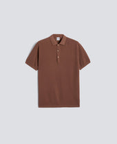 SHORT-SLEEVED POLO SHIRT IN GARMENT-DYED PIQUE STITCH COTTON