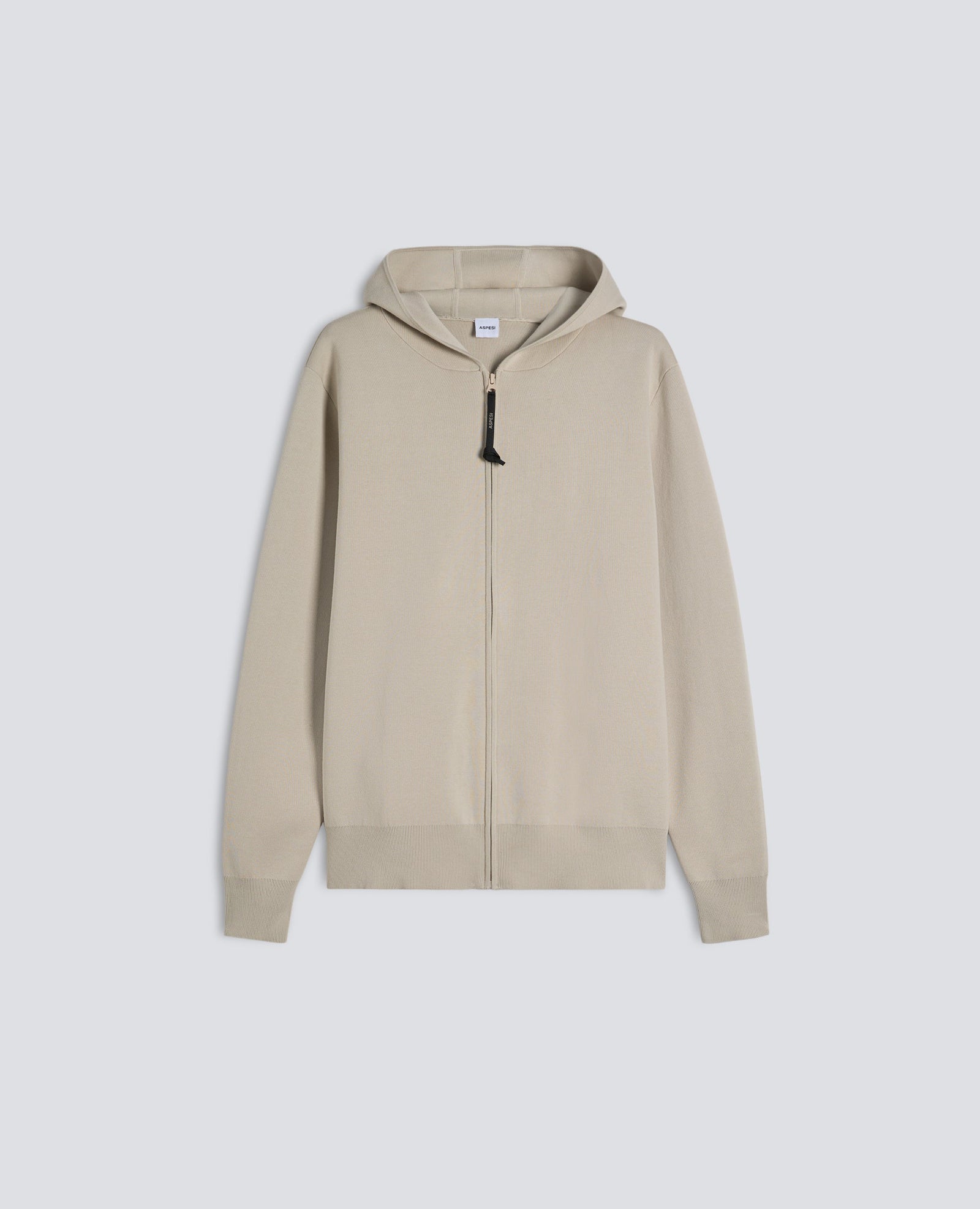 Maglia Con Cappuccio In Cotone Doppia Frontura Gesso