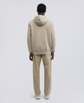 Maglia Con Cappuccio In Cotone Doppia Frontura Gesso
