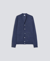 CARDIGAN IN LANA E SETA - AVIO