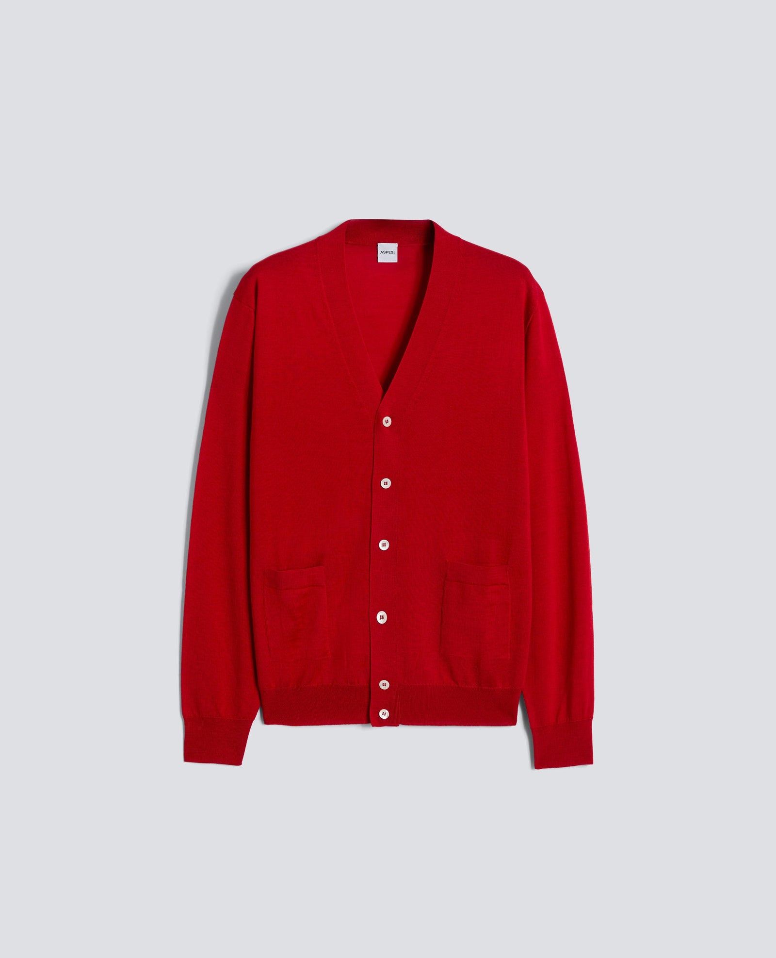 Cardigan In Lana E Seta Rosso