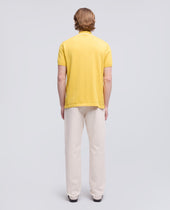 Polo In Cotone Con Bottoni In Madreperla Giallo