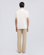 Polo In Cotone Con Bottoni In Madreperla Bianco