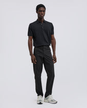 Polo In Cotone Con Bottoni In Madreperla Nero