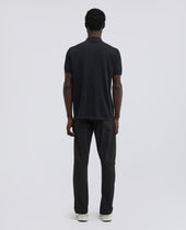 Polo In Cotone Con Bottoni In Madreperla Nero