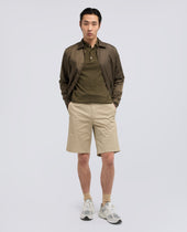 Polo In Cotone Con Bottoni In Madreperla Militare