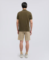 Polo In Cotone Con Bottoni In Madreperla Militare