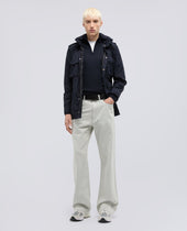 Maglia Con Zip In Misto Seta Cotone E Cashmere Blu