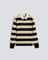 Long Sleeved Polo Shirt In Cotton Yarn
