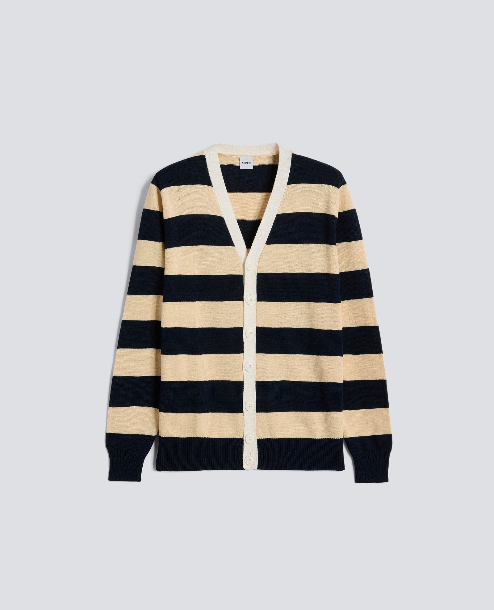Cardigan In Filato Di Cotone Corda Blu
