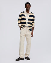 Cardigan In Filato Di Cotone Corda Blu